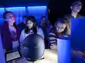 Girls in the exhibit