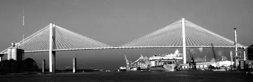 Cable-stayed bridge over the Savannah River